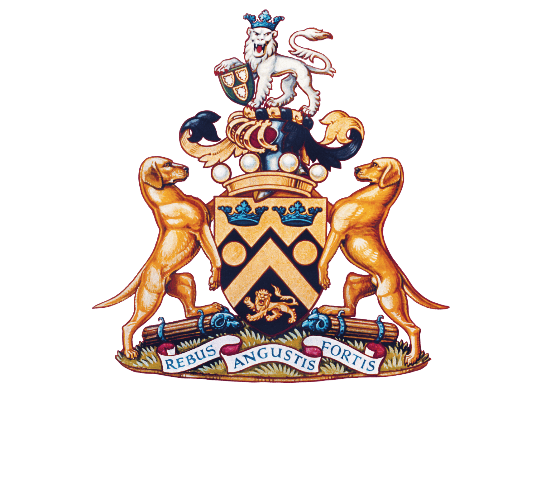 Knebworth House P&G centred logo_White